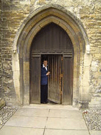 One of the oldest doors in Cambridge University, the door to the Dining Hall (dating from 1290) at Peterhouse, Cambridge's oldest college